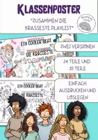 Vorschau - Mal- und Bastelvorlagen - Klassenposter - Zusammen die krasseste Playlist - Deckblatt