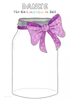Vorschau - Mal- und Bastelvorlagen - Abschiedsgeschenk Schleifenglas - Fingerabdruckgeschenk - Seite 3
