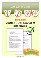 Vorschau - Merkblätter - Stofftransport an Biomembranen - Checkliste - Deckblatt