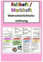 Vorschau - Merkblätter - Faltheft/Merkheft/Buddy Book - Wahrscheinlichkeit (editierbar) Stochastik - Deckblatt