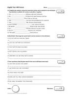 Vorschau - Arbeitsblätter - English Test Will Future (Kurztest) - Deckblatt