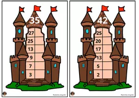 Vista previa - Tarjetas / Manipulativos - Castillos de restas - página 3