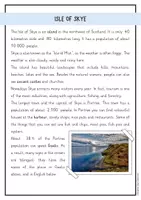Προεπισκόπηση - Φύλλα εργασίας - Scotland: the Isle of Skye - reading comprehension (English) / Scotland: the Isle of Skye - κατανόηση ανάγνωσης (Αγγλικά) - Σελίδα 1
