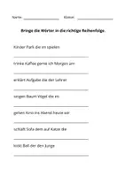 Vorschau - Arbeitsblätter - Schüttelsätze - 3. Klasse - DaF / Deutsch - Seite 3