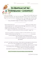 Vorschau - Arbeitsblätter - Frühling: Leseverstehen und Lückentext - Seite 2