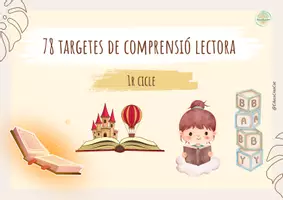 Vista previa - Tarjetas / Manipulativos - Targetes comprensió lectora en lletra lligada - Portada