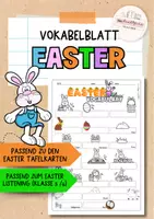 Vorschau - Arbeitsblätter - Easter | Vokabelblatt | Wortschatz - Deckblatt