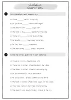 Vorschau - Arbeitsblätter - Worksheets Quantifiers - Seite 1