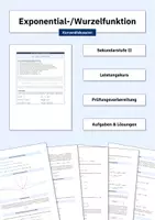 Vorschau - Arbeitsblätter - Kurvendiskussion (Funktionenschar | Exponential-/Wurzelfunktion) - Deckblatt