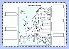 Vorschau - Arbeitsblätter - Klimazonen Europas - Karte gestalten - Seite 3