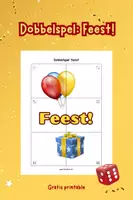 Voorbeeld - Gratis printable dobbelspel feest - Voorblad