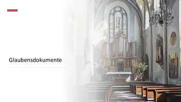 Vorschau - Präsentationen/Tafelbilder - Unterrichtseinstieg: Glaubensdokumente in Religion und Wissenschaft - Deckblatt