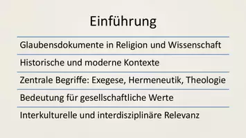 Vorschau - Präsentationen/Tafelbilder - Unterrichtseinstieg: Glaubensdokumente in Religion und Wissenschaft - Seite 1
