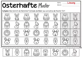 Vista previa - Hojas de trabajo - Gratis: Ostern Matheaktivitäten Kindergarten 1. Klasse | Pascua de Resurrección Matemáticas Alemán - página 3