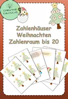 Vorschau - Arbeitsblätter - Zahlenhaus Weihnachten Zahlenraum bis 20 - Deckblatt