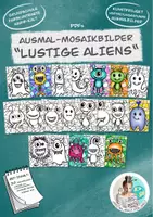 Vorschau - Arbeitsblätter - Ausmalbilder Mosaikbilder "Aliens" Malvorlagen - Deckblatt