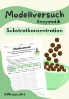 Vorschau - Arbeitsblätter - Modellversuch: Substratabhängigkeit von Enzymen - Deckblatt