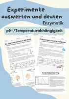 Vorschau - Arbeitsblätter - Experiment Auswertung: pH-/Temperaturabhängigkeit Enzymatik - Seite 1