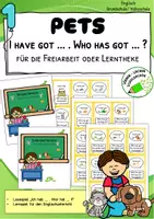 Vorschau - Spiele - Pets – Lesespiel „I have got... Who has got...?“ im Englischunterricht - Deckblatt