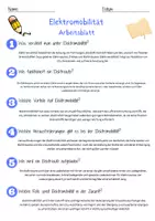 Vorschau - Arbeitsblätter - Elektromobilität Arbeitsblatt 7. & 8. Klasse E-Autos AB mit Lösungen - Seite 2