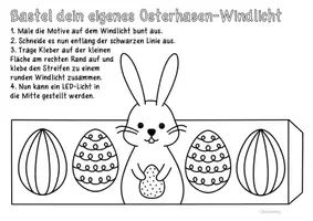 Vorschau - Mal- und Bastelvorlagen - Osterhasen Windlichter zum Ausmalen & Basteln im Frühling und zu Ostern - Seite 2