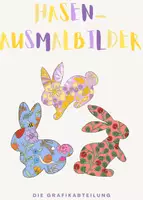 Vorschau - Mal- und Bastelvorlagen - Hasen-Ausmalbilder - Deckblatt
