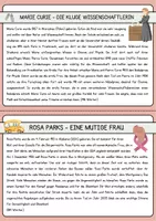 Vorschau - Aufgabenkarten - Starke Frauen_Abschreibtexte_Wissenskartei_Klasse 5,6,7 - Seite 1