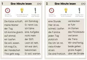 Vorschau - Arbeitsblätter - 1 Minute Blitzlesen Kartei 2 - Seite 2