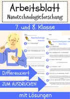 Vorschau - Arbeitsblätter - Nanotechnologieforschung Arbeitsblatt 7. & 8. Klasse Materialwissenschaften AB mit Lösungen - Deckblatt