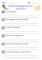 Vorschau - Arbeitsblätter - Nanotechnologieforschung Arbeitsblatt 7. & 8. Klasse Materialwissenschaften AB mit Lösungen - Seite 1