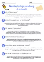 Vorschau - Arbeitsblätter - Nanotechnologieforschung Arbeitsblatt 7. & 8. Klasse Materialwissenschaften AB mit Lösungen - Seite 2
