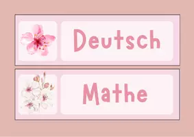 Vorschau - Poster - Stundenplankarten Frühlingsblumen rosa - Seite 1