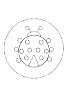 Vorschau - Mal- und Bastelvorlagen - runde Prickelbilder / Fensterbilder Thema Käfer/Marienkäfer - Grundschule - Bastelvorlagen - Seite 1