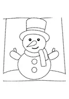 Vorschau - Mal- und Bastelvorlagen - Prickelbilder / Fensterbilder Thema Schneemänner - Grundschule - Bastelvorlagen - Seite 1