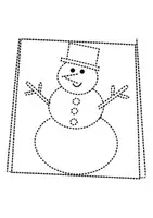 Vorschau - Mal- und Bastelvorlagen - Prickelbilder / Fensterbilder Thema Schneemänner - Grundschule - Bastelvorlagen - Seite 2