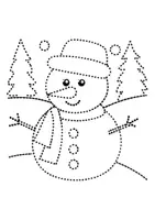 Vorschau - Mal- und Bastelvorlagen - Prickelbilder / Fensterbilder Thema Schneemänner - Grundschule - Bastelvorlagen - Seite 3