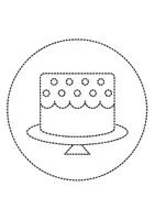 Vorschau - Mal- und Bastelvorlagen - runde Prickelbilder / Fensterbilder Thema Torte/Kuchen - Grundschule - Bastelvorlagen - Seite 2