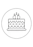 Vorschau - Mal- und Bastelvorlagen - runde Prickelbilder / Fensterbilder Thema Torte/Kuchen - Grundschule - Bastelvorlagen - Seite 3