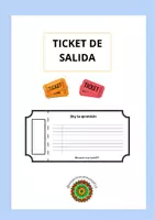 Vista previa - Tarjetas / Manipulativos - Ticket de salida - Hoy he aprendido... @maestracarmenbf19 - Portada
