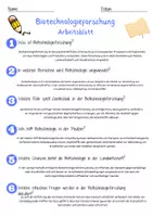 Vorschau - Arbeitsblätter - Biotechnologieforschung Arbeitsblatt 7. & 8. Klasse Gentechnik AB mit Lösungen - Seite 2