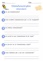 Vorschau - Arbeitsblätter - Chemiekatastrophen Arbeitsblatt 7. & 8. Klasse Umweltverschmutzung AB mit Lösungen - Seite 1