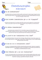 Vorschau - Arbeitsblätter - Chemiekatastrophen Arbeitsblatt 7. & 8. Klasse Umweltverschmutzung AB mit Lösungen - Seite 2