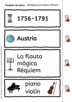 Vista previa - Tarjetas / Manipulativos - Wolfgang Amadeus Mozart – Tarjetas Didácticas para la Clase de Música - página 3