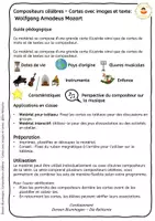Aperçu - Cartes / Images - Wolfgang Amadeus Mozart – Cartes éducatives pour la classe de musique - Page 1