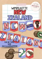 Vorschau - Mal- und Bastelvorlagen - New Zealand | Neuseeland | Wimpelkette Englisch - Deckblatt
