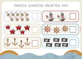 Vista previa - Hojas de trabajo - Cuadernillo de restas temática pirata - página 2