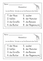Vorschau - Arbeitsblätter - Wendediktate Klasse 1 bis zum G - für Flex und Flora - Seite 3