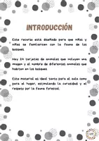 Vista previa - Tarjetas / Manipulativos - Animales del bosque - página 1