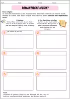 Vorschau - Arbeitsblätter - Epoche Romantik - Einstieg mit Hörbeispielen und Eigenrecherche (Mindmap) - Seite 1