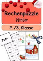 Vorschau - Spiele - Rechenpuzzle 1x1 Einmaleins | 2.Klasse 3.Klasse Rechenspiel - Deckblatt